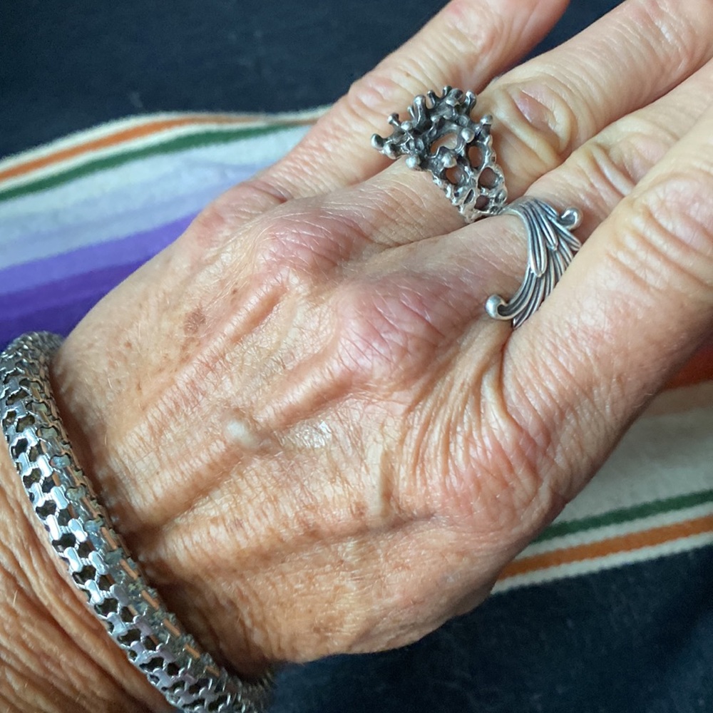 Vintage Sterling Silver Openwork From Filagree Ba… - image 5